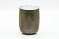 Japanese Teacup - 雲仙窯 Unzen Kiln - Carved Nerikomi Tokoname-yaki Yunomi - 170ml