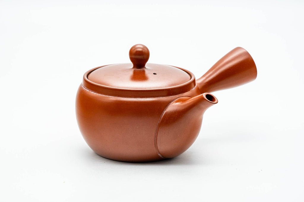 Japanese Kyusu - Classic Red Shudei Tokoname-yaki Mesh Teapot - 350ml