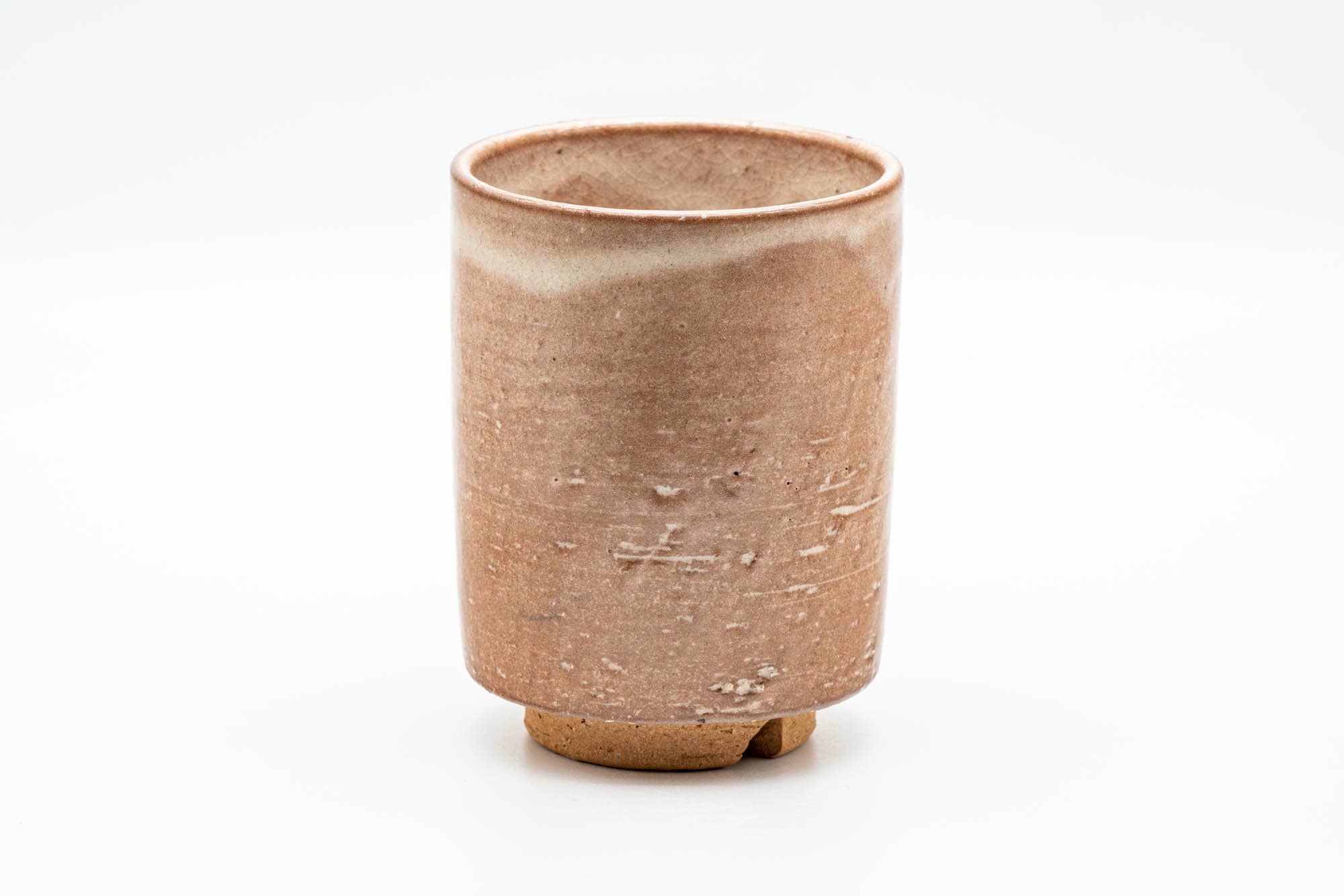 Japanese Teacup - Milky Beige White Drip-Glazed Hagi-yaki Yunomi - 220ml