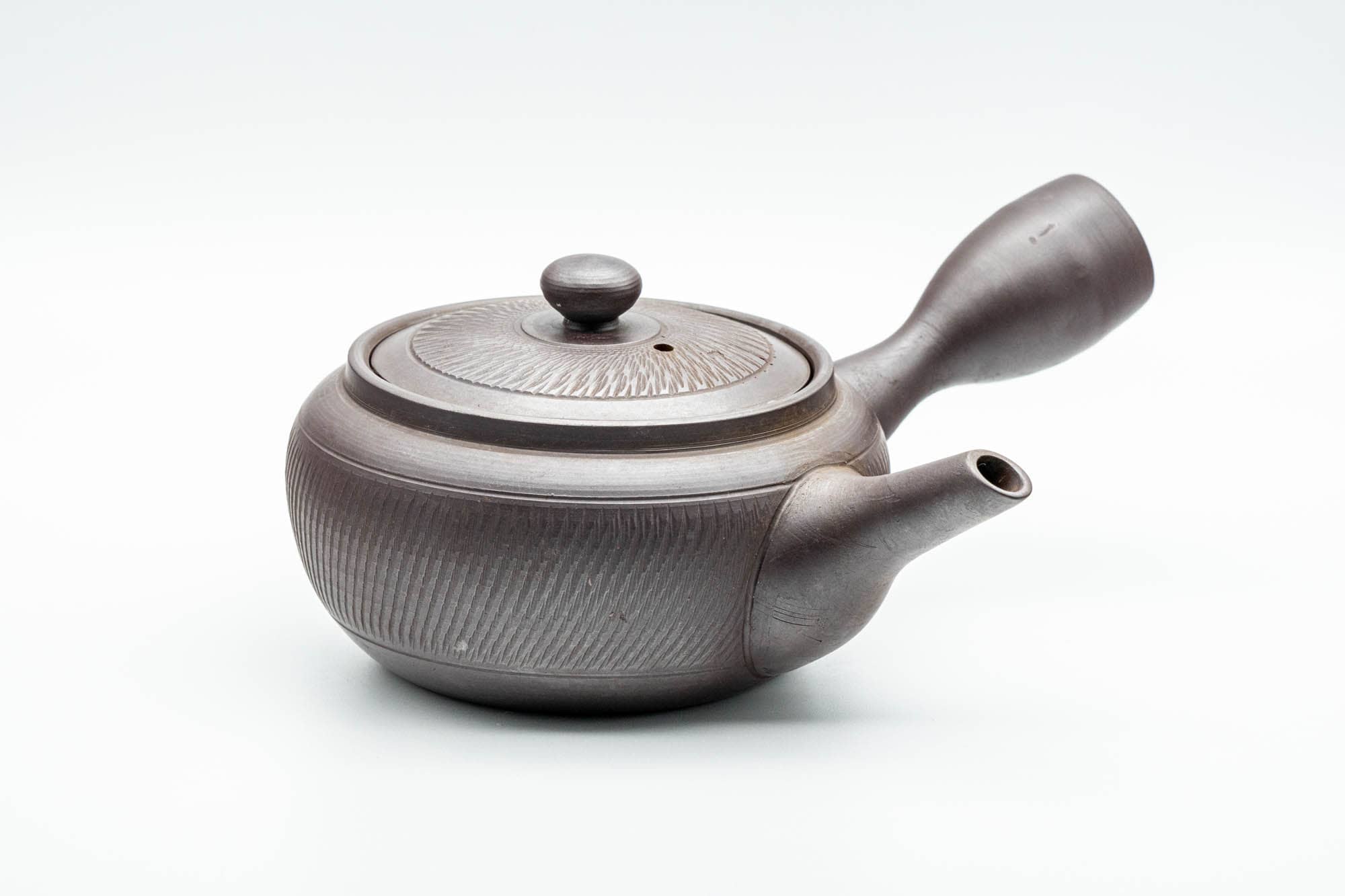 Japanese Kyusu - Engraved Banko-yaki Obi-ami 360 Strainer Teapot - 325ml