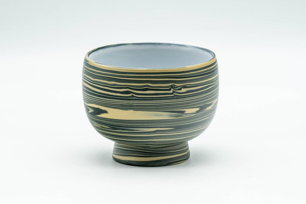 Japanese Teacup - Green, Yellow, and White Nerikomi Tokoname-yaki Yunomi - 100ml