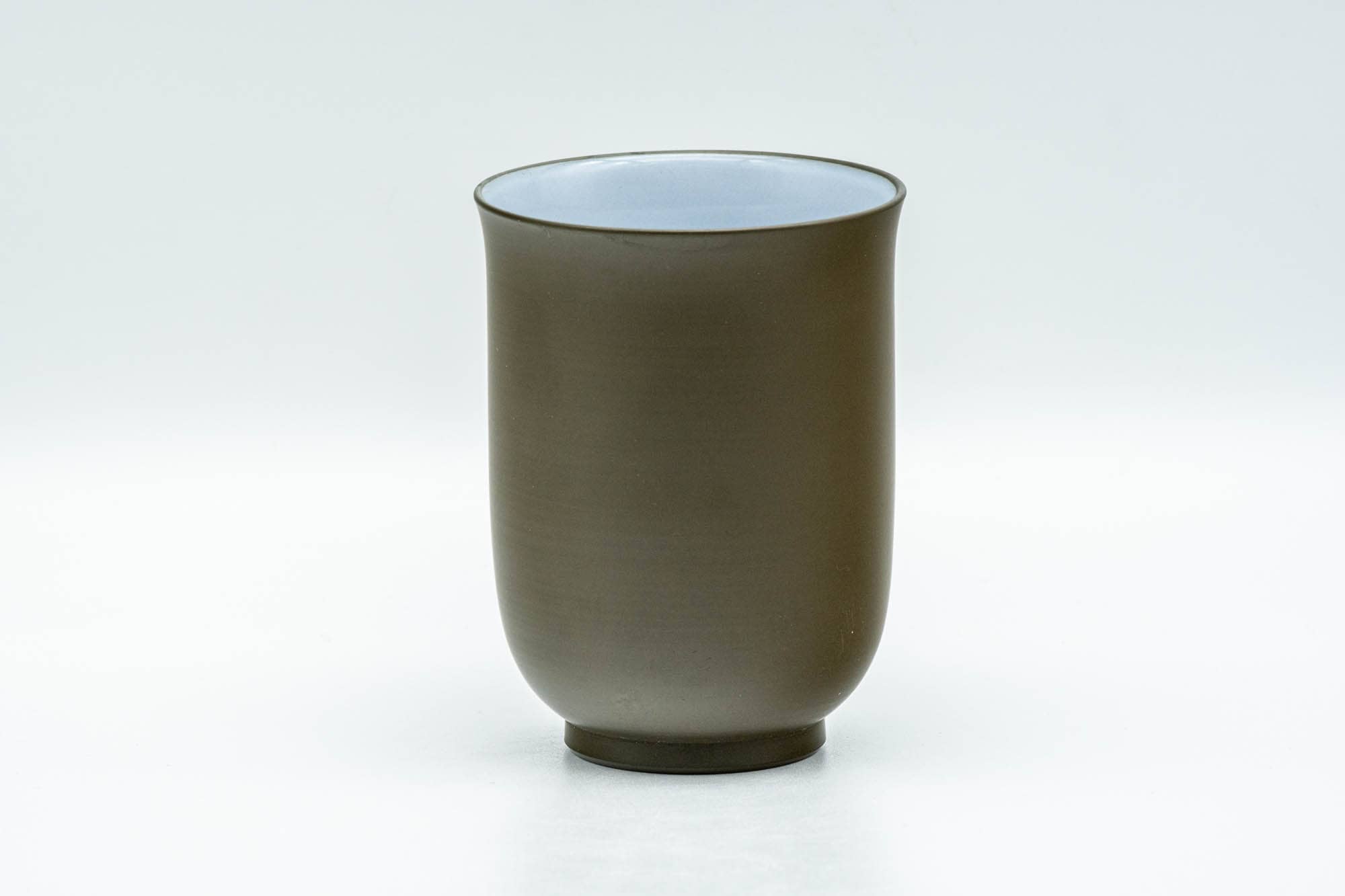Japanese Teacup - Floral Green Ryokudei White Inner-Glazed Tokoname-yaki Yunomi - 130ml