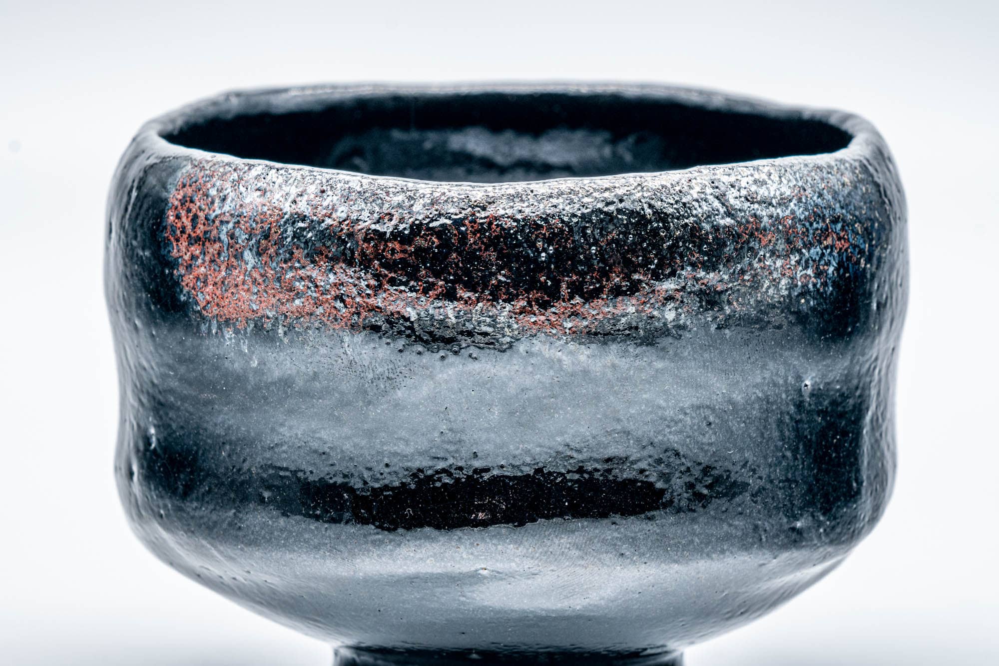 Japanese Matcha Bowl - 松楽窯 Shoraku Kiln - Black Kuro-raku Chawan - 300ml