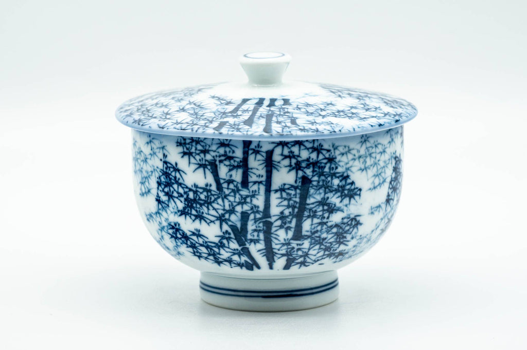 Japanese Teacup - Blue Bamboo Arita-yaki Lidded Yunomi - 140ml