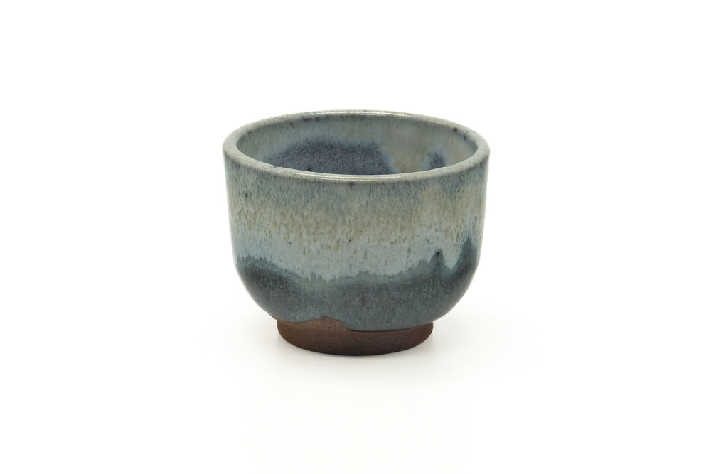 Japanese Teacup - Blue Grey Hare's Fur Glazed Yunomi - 140ml