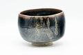 Japanese Matcha Bowl - 久 Black Brown Hare's Fur Glazed Wa-nari Chawan - 350ml