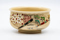 Japanese Kensui - Floral Landscape Kyo-yaki Water Bowl - 400ml