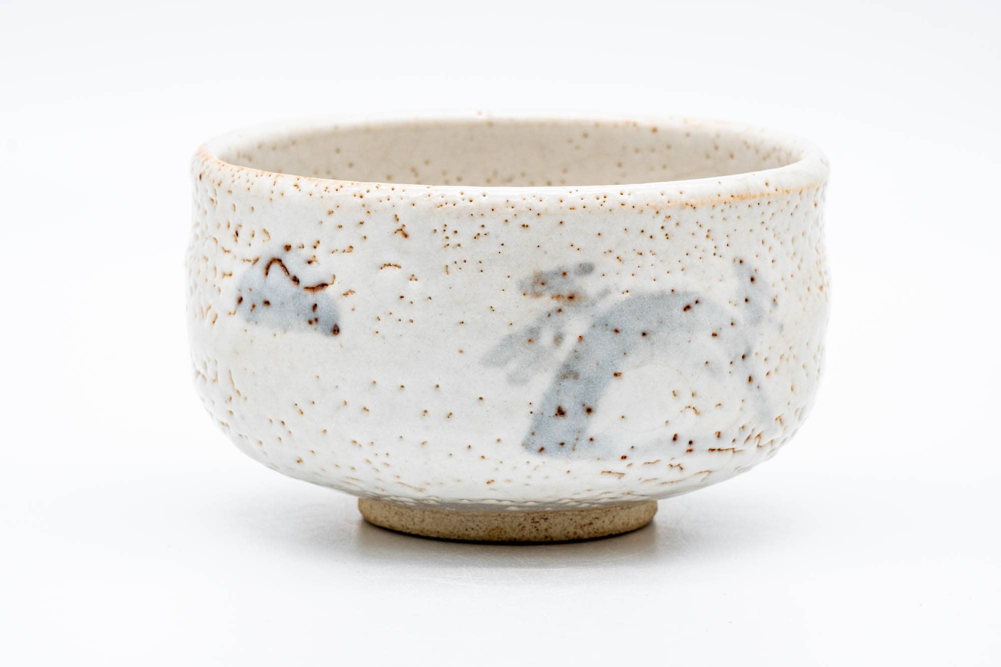 Japanese Matcha Bowl - White Shino Glazed Mino-yaki Chawan - 300ml