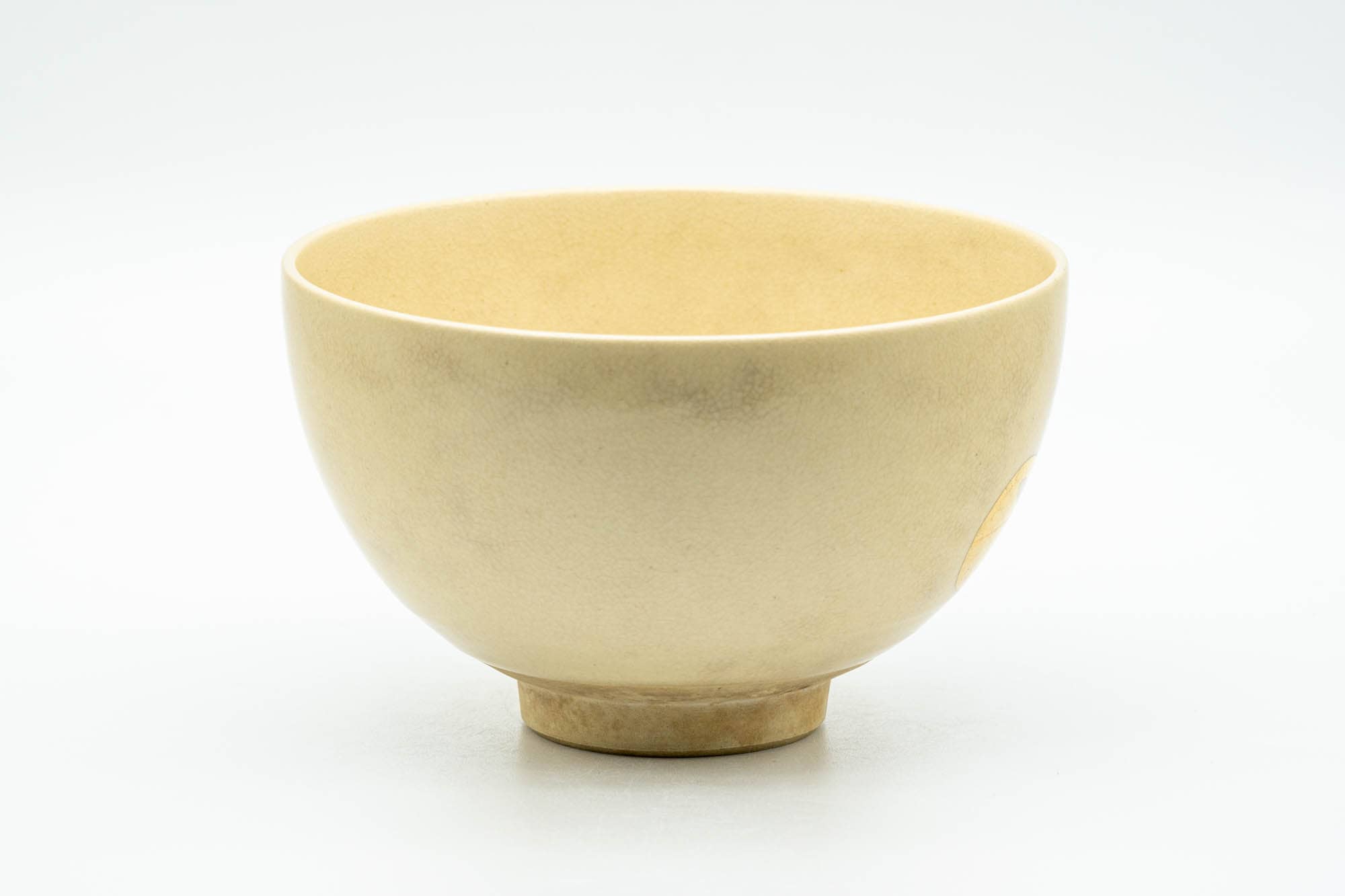 Japanese Matcha Bowl - Beige Colorful Spheres Kyo-yaki Chawan - 300ml
