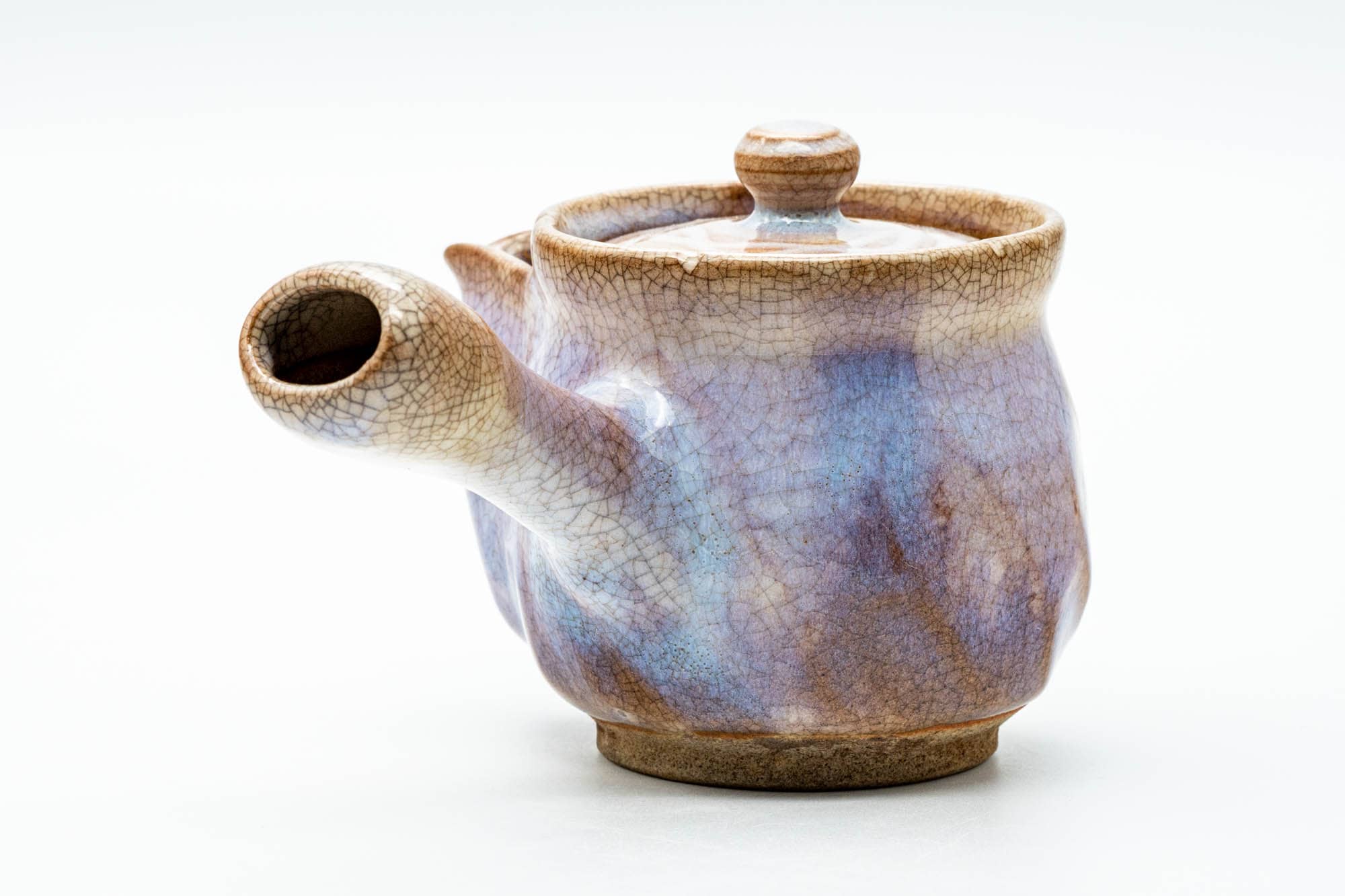 Japanese Tea Set - Purple Glazed Hagi-yaki Kyusu Teapot with 5 Yunomi Teacups