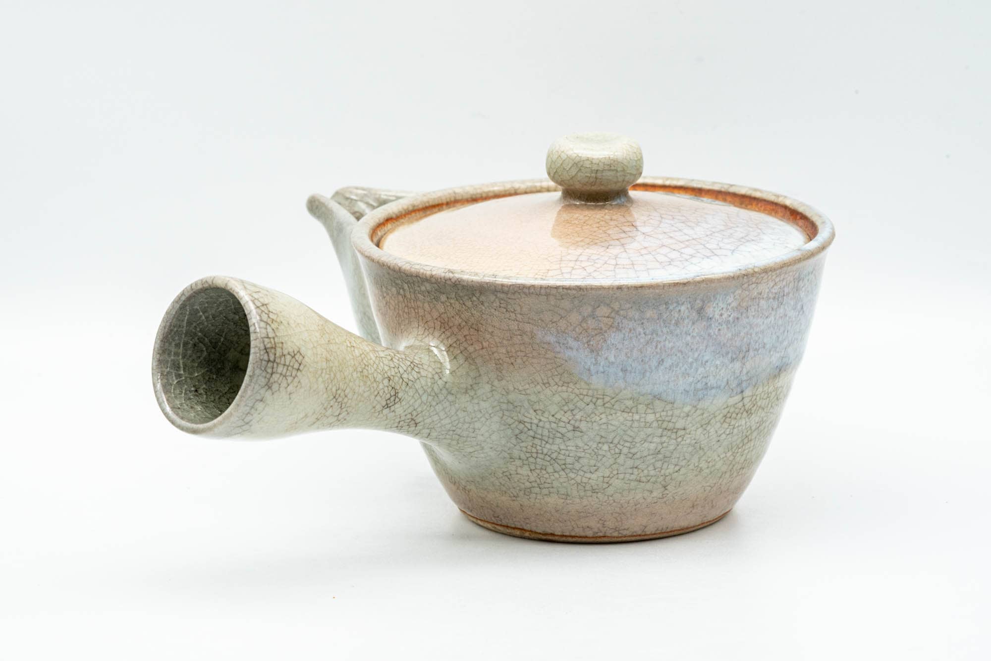 Japanese Kyusu - Beige White Hagi-yaki Do-ake Teapot - 210ml