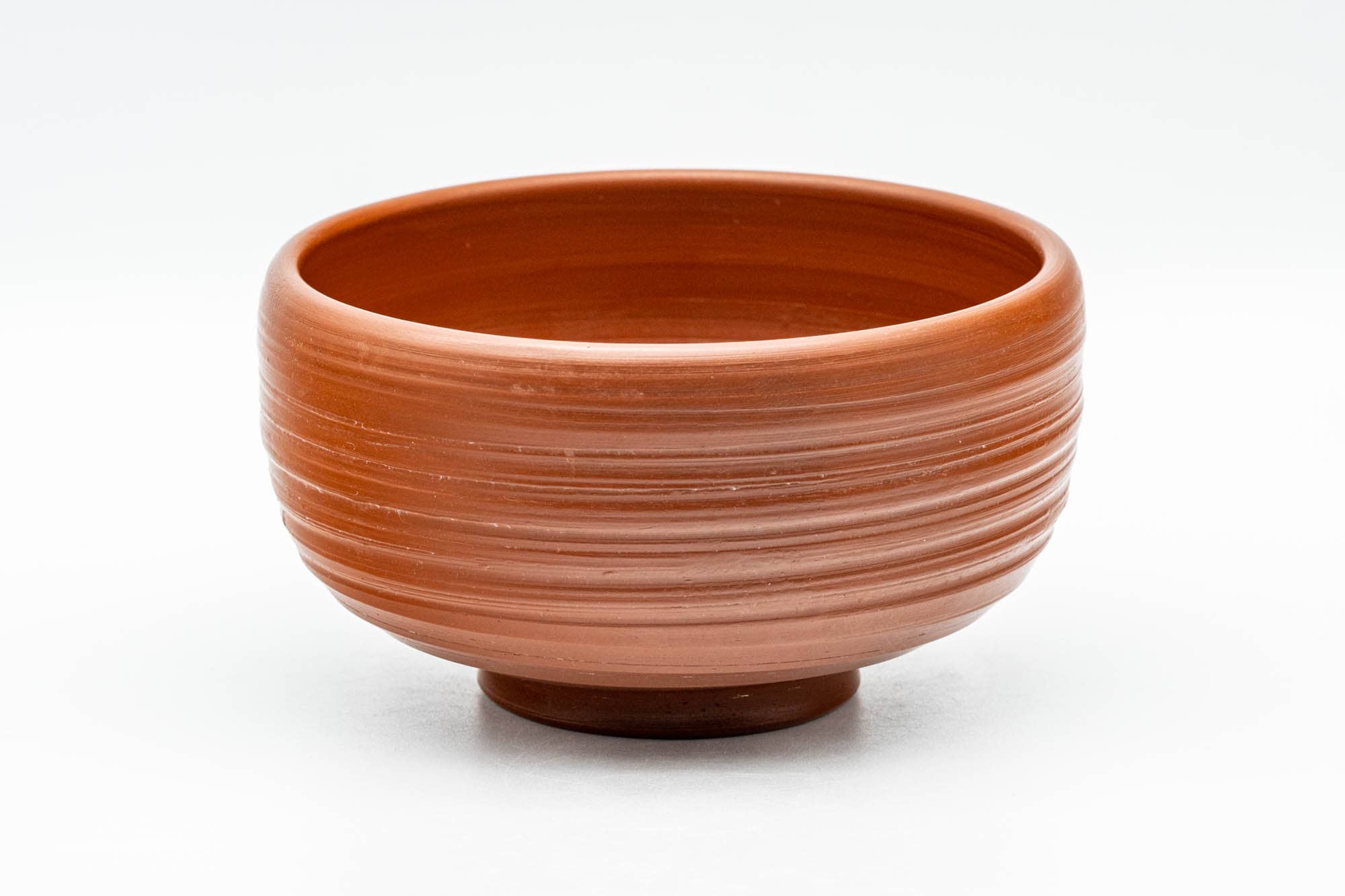 Japanese Matcha Bowl - Groovy Red Shudei Tokoname-yaki Chawan - 250ml