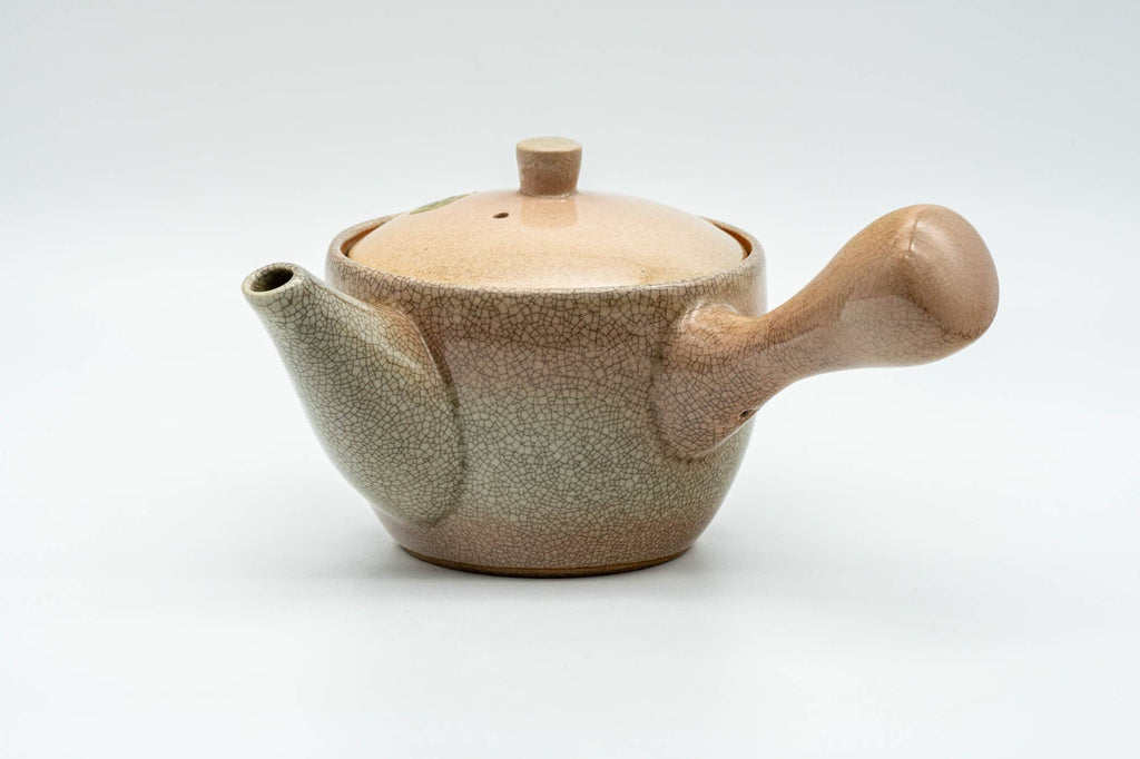 Japanese Kyusu - Beige Weathered Hagi-yaki Do-ake Teapot - 240ml