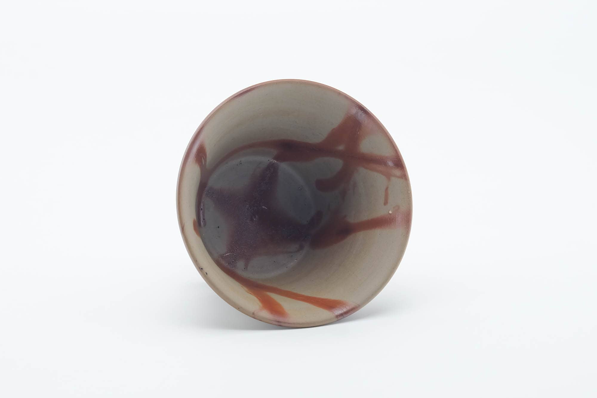 Japanese Teacup - Orange Hidasuki Rice Straw Bizen-yaki Yunomi - 160ml