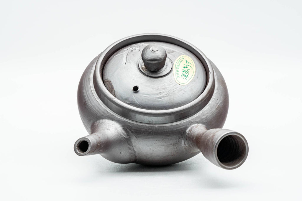 Japanese Kyusu - Engraved Floral Banko-yaki Mesh Teapot - 180ml