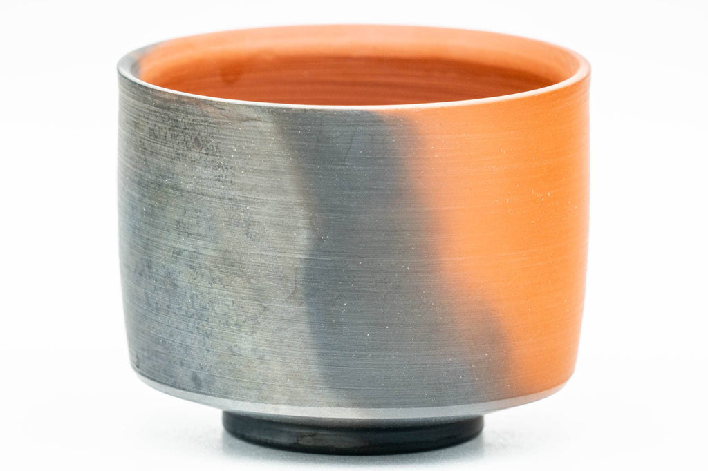 Japanese Teacup - Black Red Yohen Tokoname-yaki Yunomi - 80ml