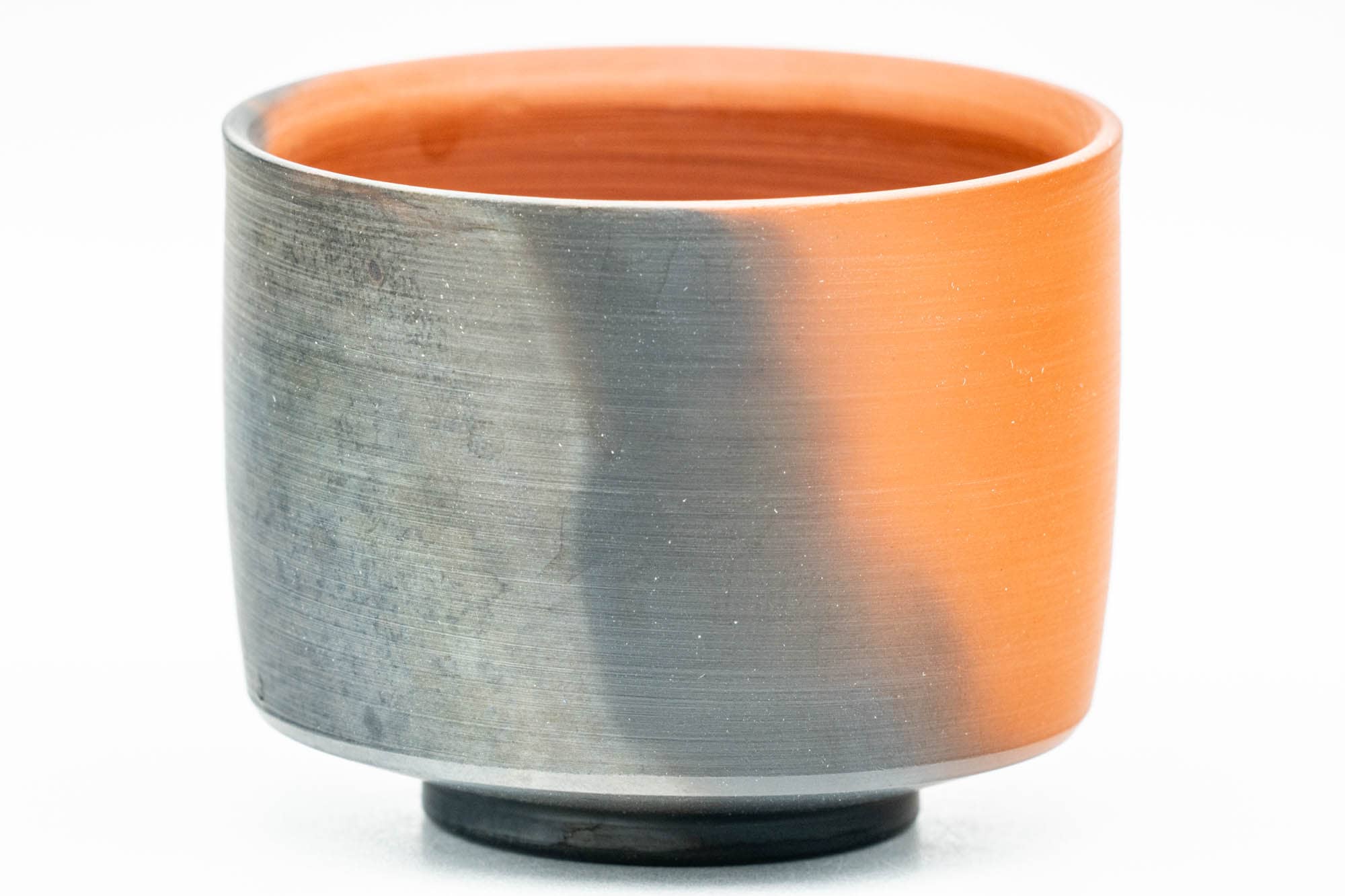 Japanese Teacup - Black Red Yohen Tokoname-yaki Yunomi - 80ml