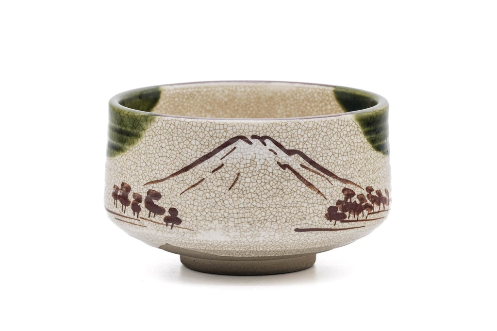 Mount Fuji Ao-Oribe Matcha Bowl