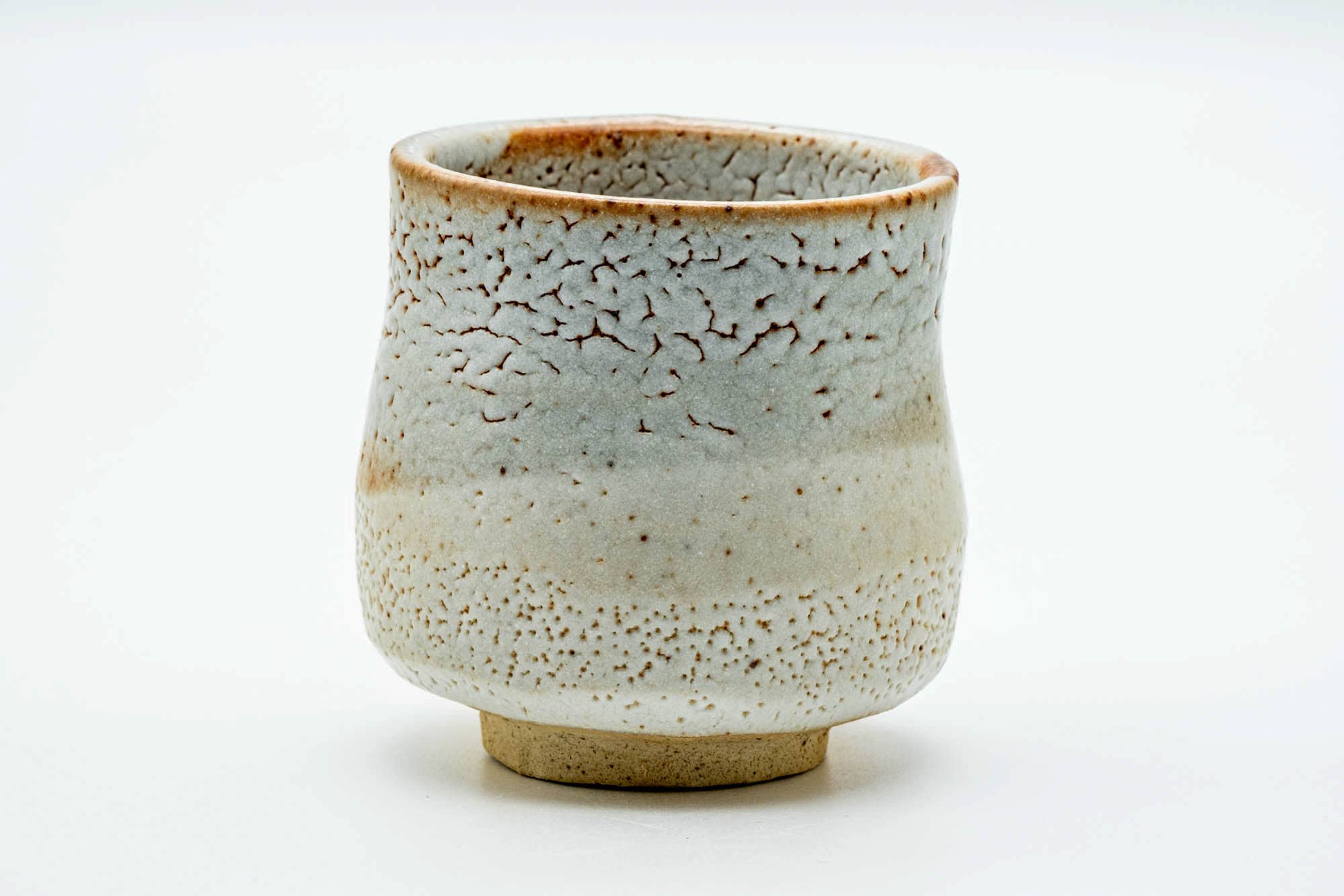 Japanese Teacup - Large Orange Shino Glazed Mino-yaki Yunomi - 300ml