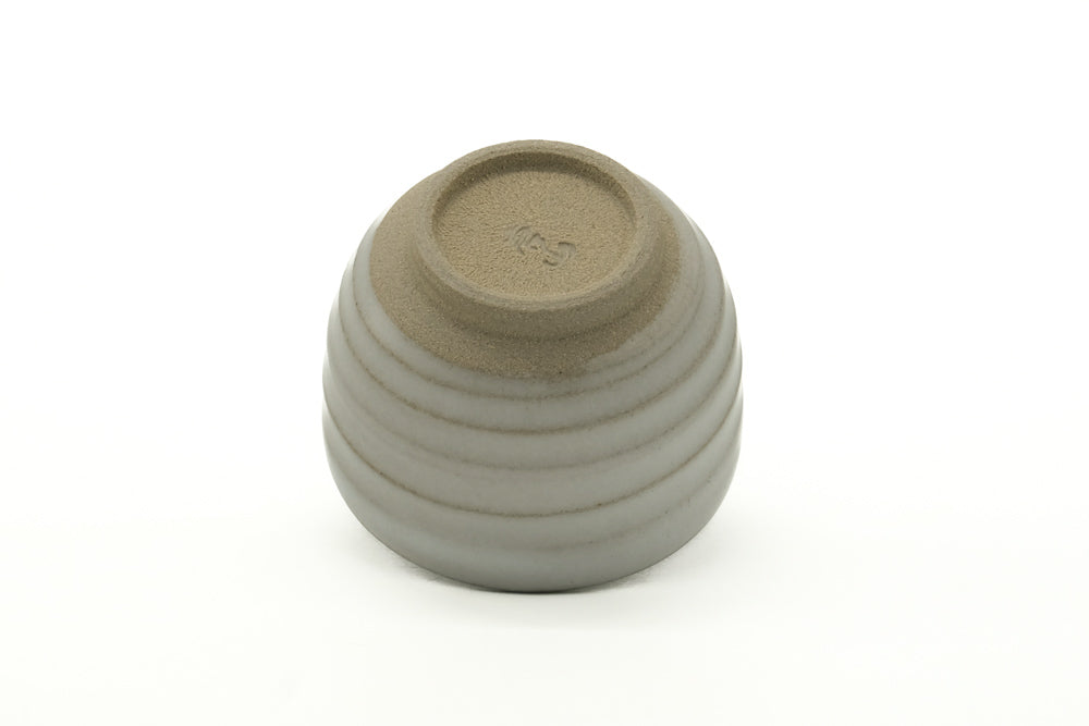 Japanese Teacup - Simple Spiraling Beige Yunomi - 100ml
