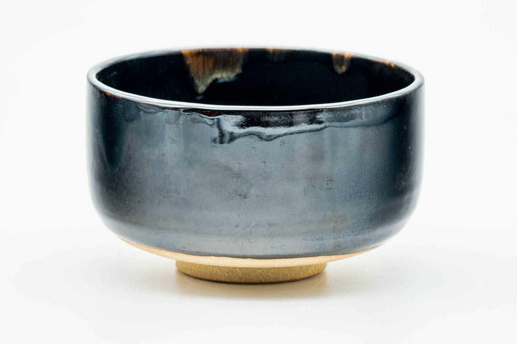 Japanese Matcha Bowl - Brown Beige Drip-Glazed Hantsutsu-gata Chawan - 250ml