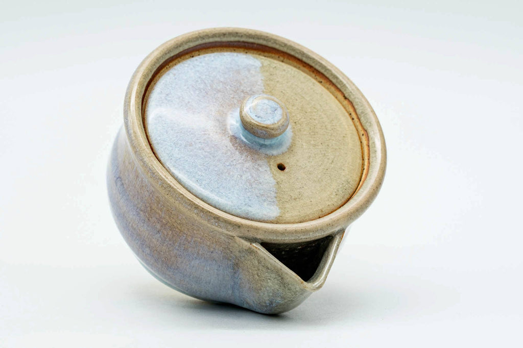 Japanese Tea Set - Drip-Glazed Hagi-yaki Houhin Teapot - Katakuchi Water Cooler - 2 Guinomi Teacups