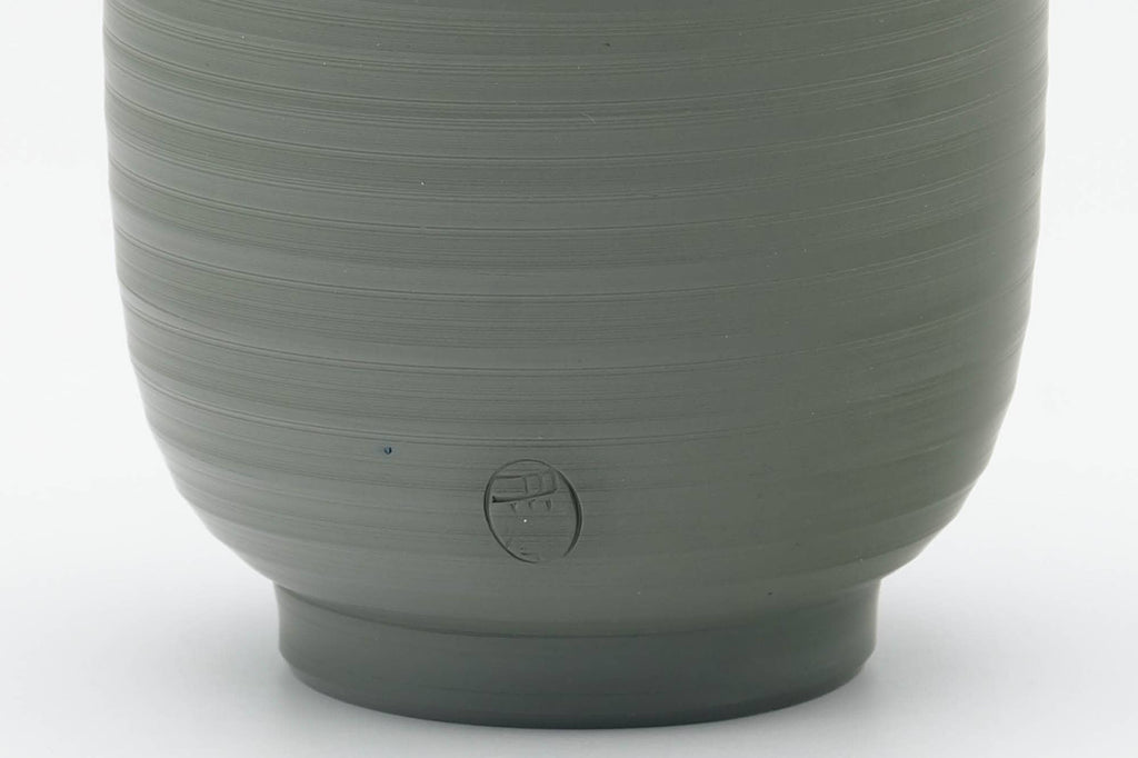 Japanese Teacup - Spiraling Green Ryokudei Tokoname-yaki Yunomi - 60ml