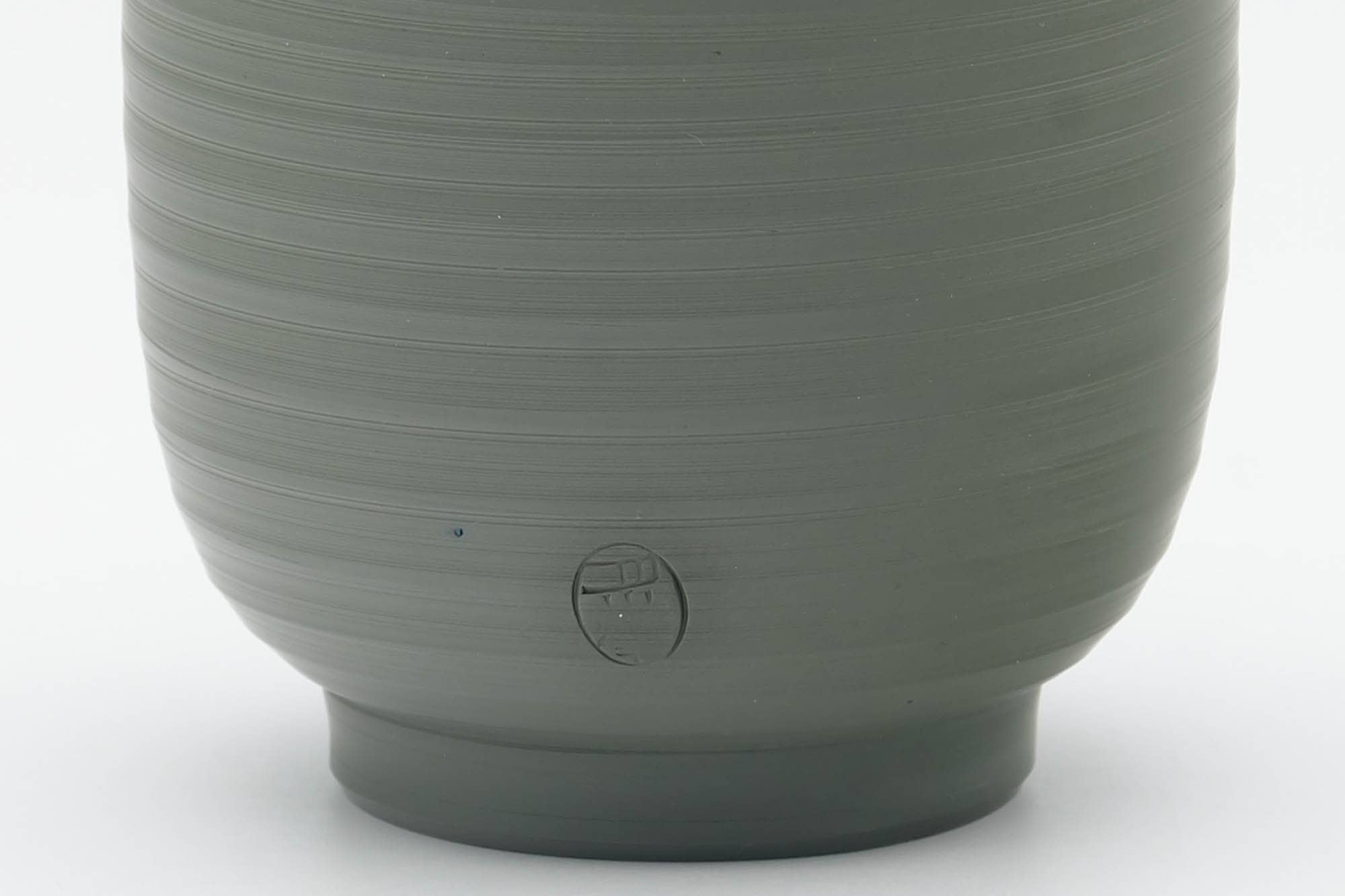 Japanese Teacup - Spiraling Green Ryokudei Tokoname-yaki Yunomi - 60ml