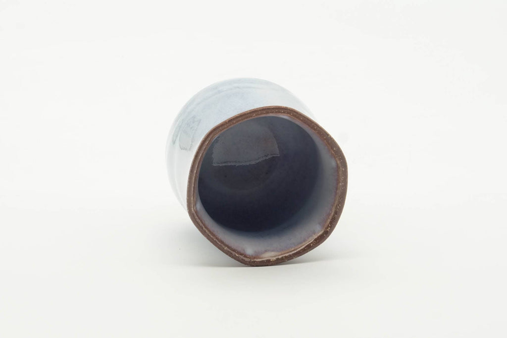 Japanese Teacup - Milky White Glazed Hagi-yaki Tulip Yunomi - 140ml