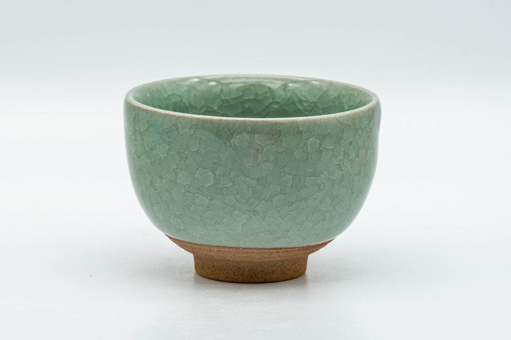 Japanese Teacup - Emerald Green Snowflake Glazed Yunomi - 120ml