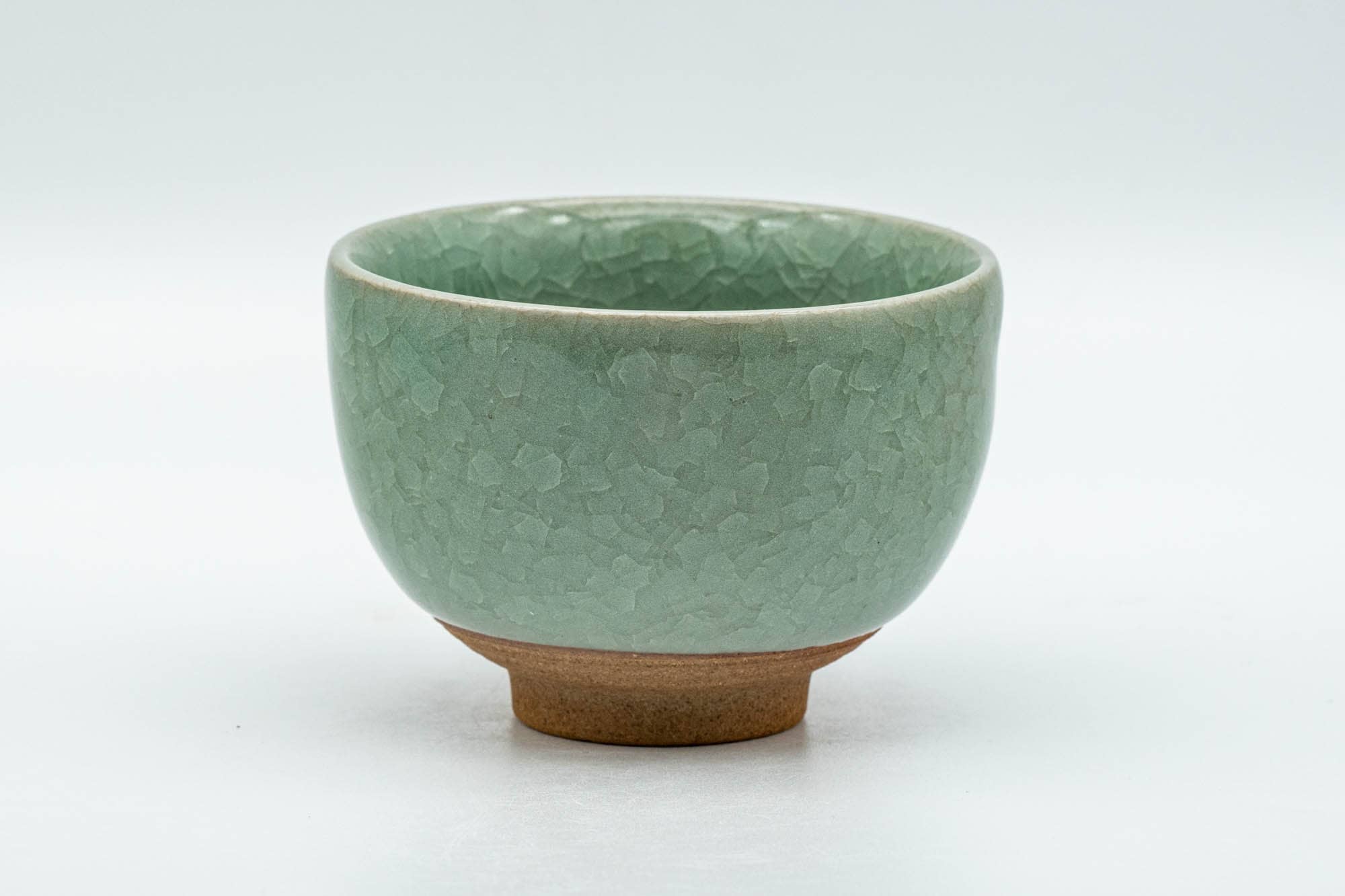 Japanese Teacup - Emerald Green Snowflake Glazed Yunomi - 120ml