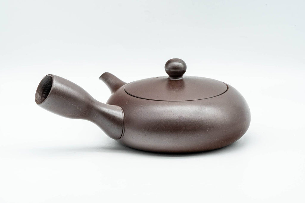 Japanese Kyusu - Flat Hira-gata Banko-yaki Debeso Teapot - 160ml