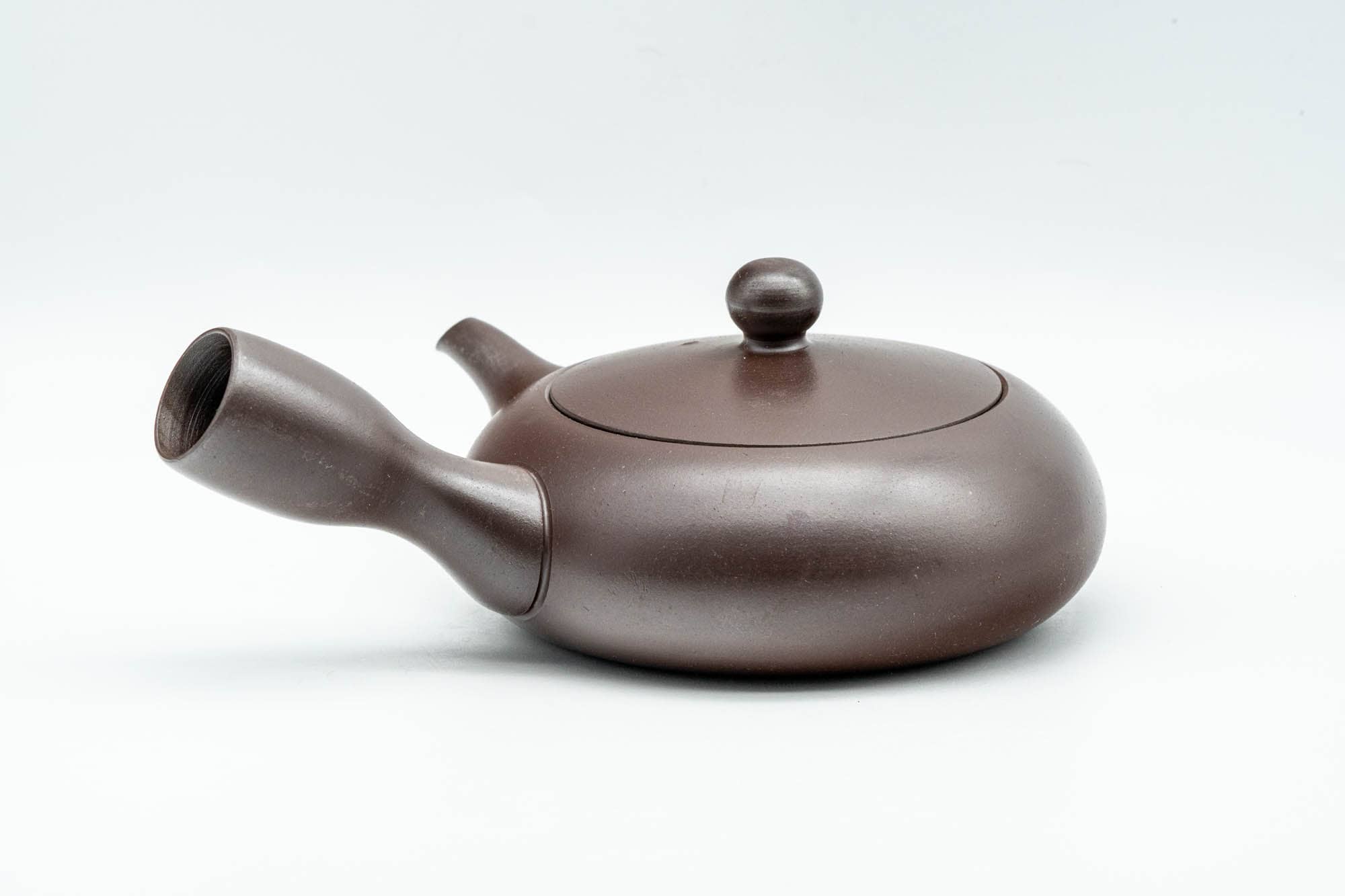 Japanese Kyusu - Flat Hira-gata Banko-yaki Debeso Teapot - 160ml