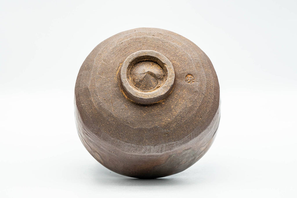 Japanese Matcha Bowl - Mottled Brown-Orange Glazed Hantsutsu-gata Chawan - 300ml