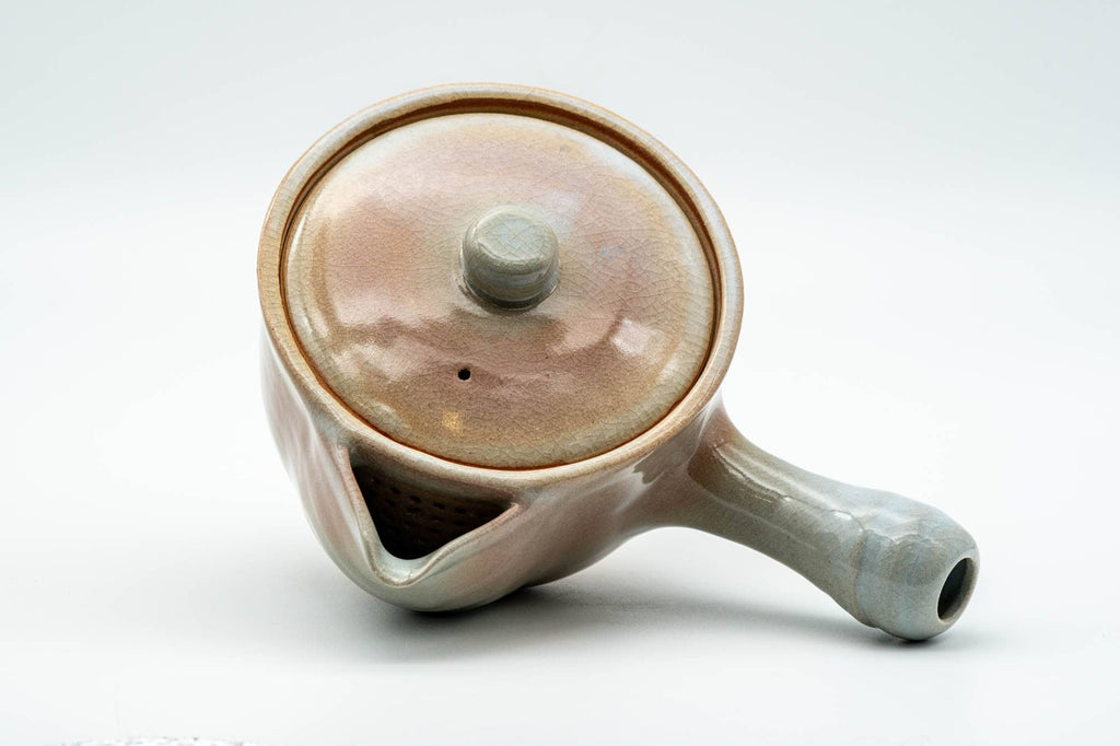 Japanese Kyusu - Beige Peach Glazed Hagi-yaki Do-ake Teapot - 320ml