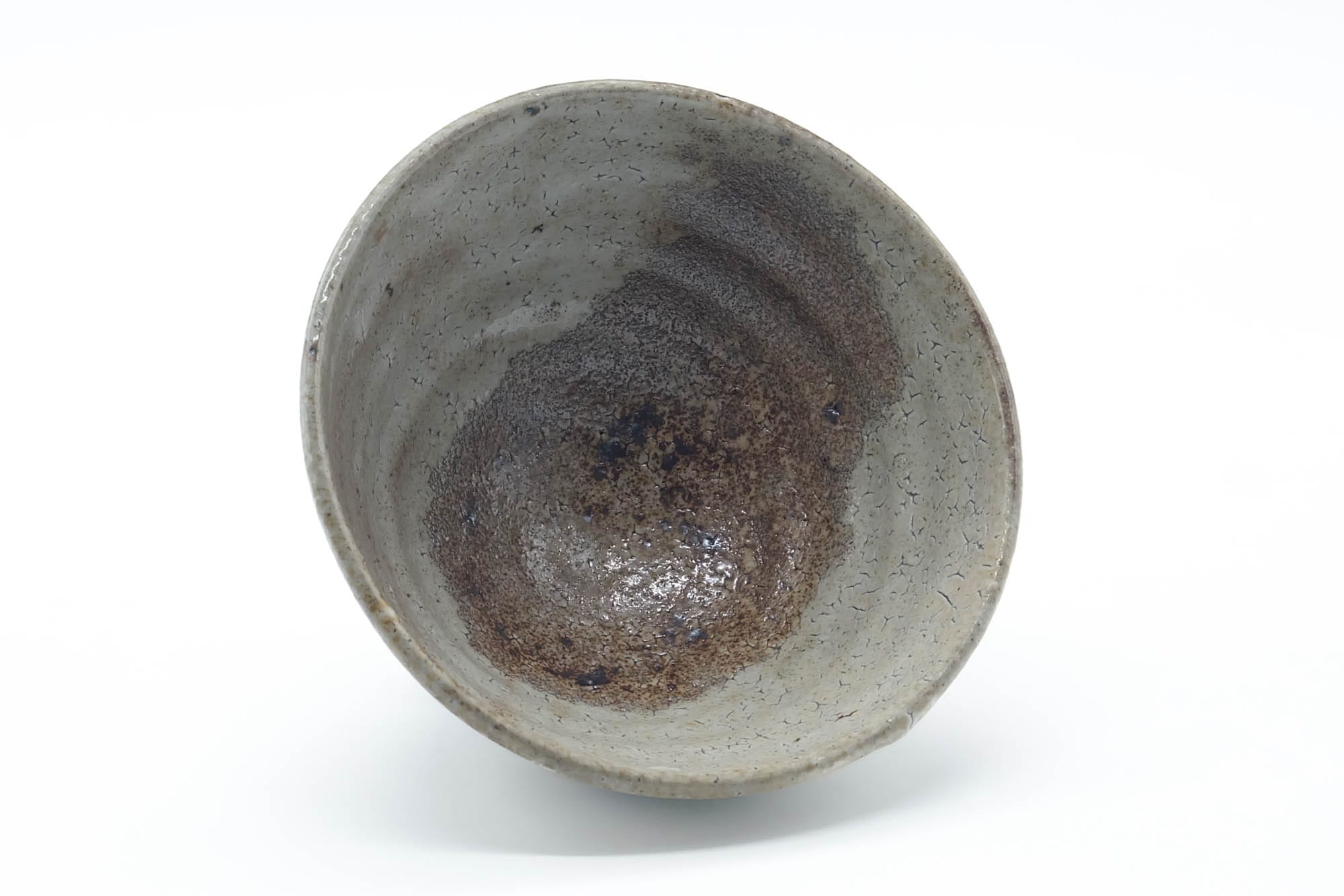 Japanese Matcha Bowl - Crazed Rokurome O-ido Chawan - 450ml