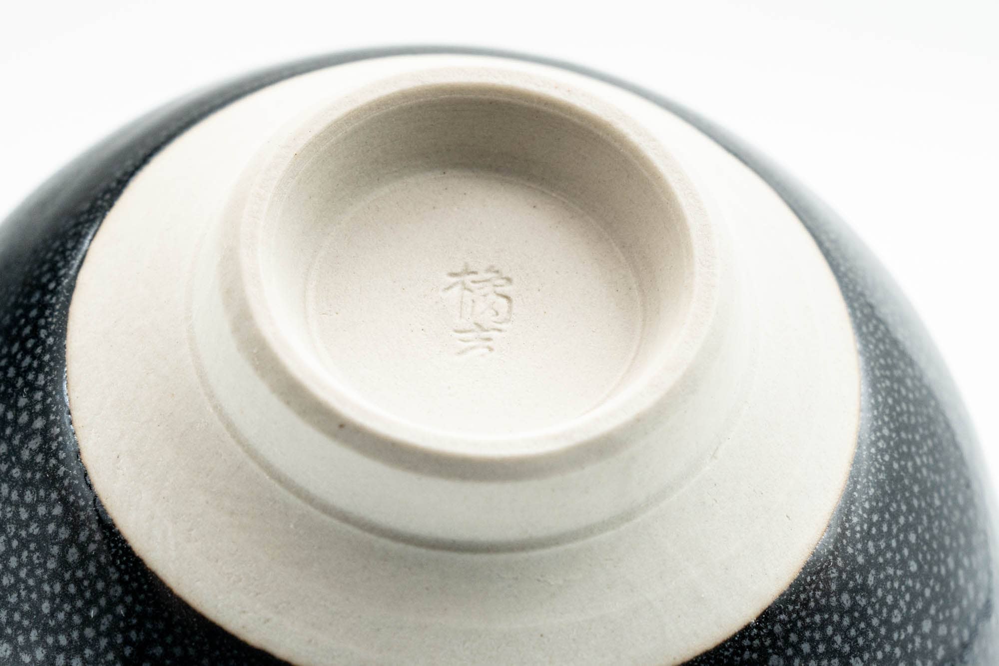 Japanese Teacup - 橘吉 Tachikichi - Black Blue Tenmoku Glazed Yunomi - 140ml