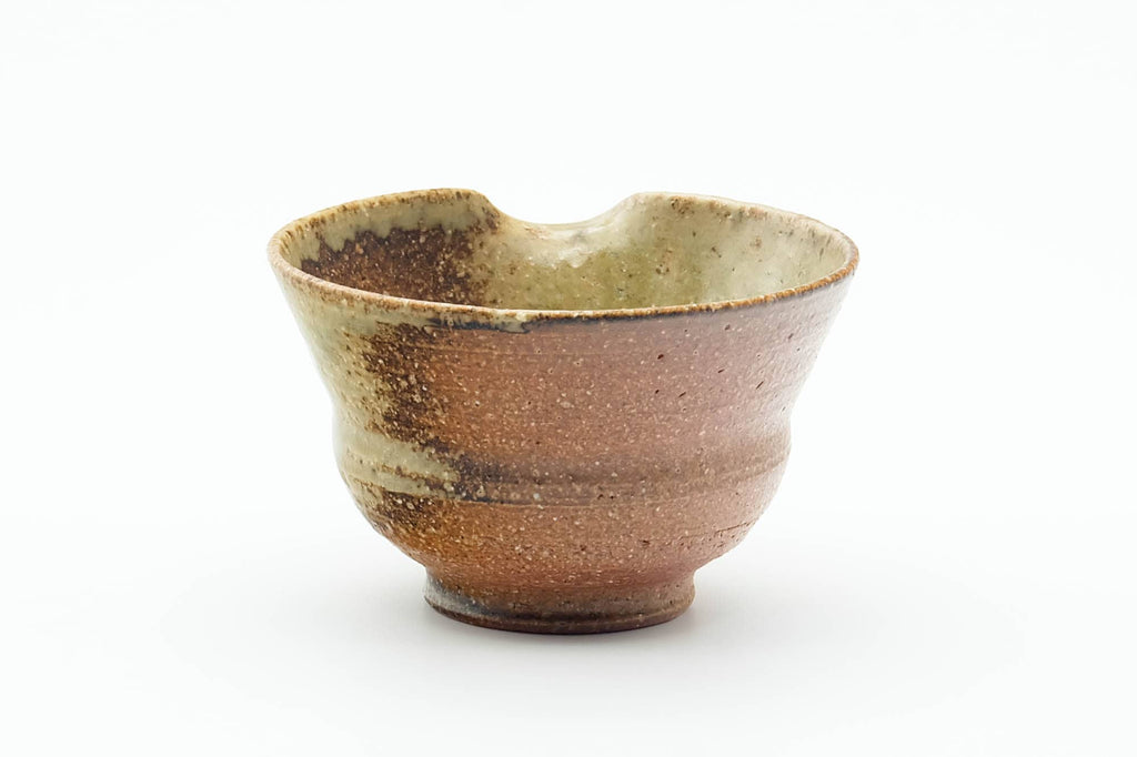 Japanese Katakuchi - Ash Glazed Shigaraki-yaki Spouted Water Cooler - 80ml