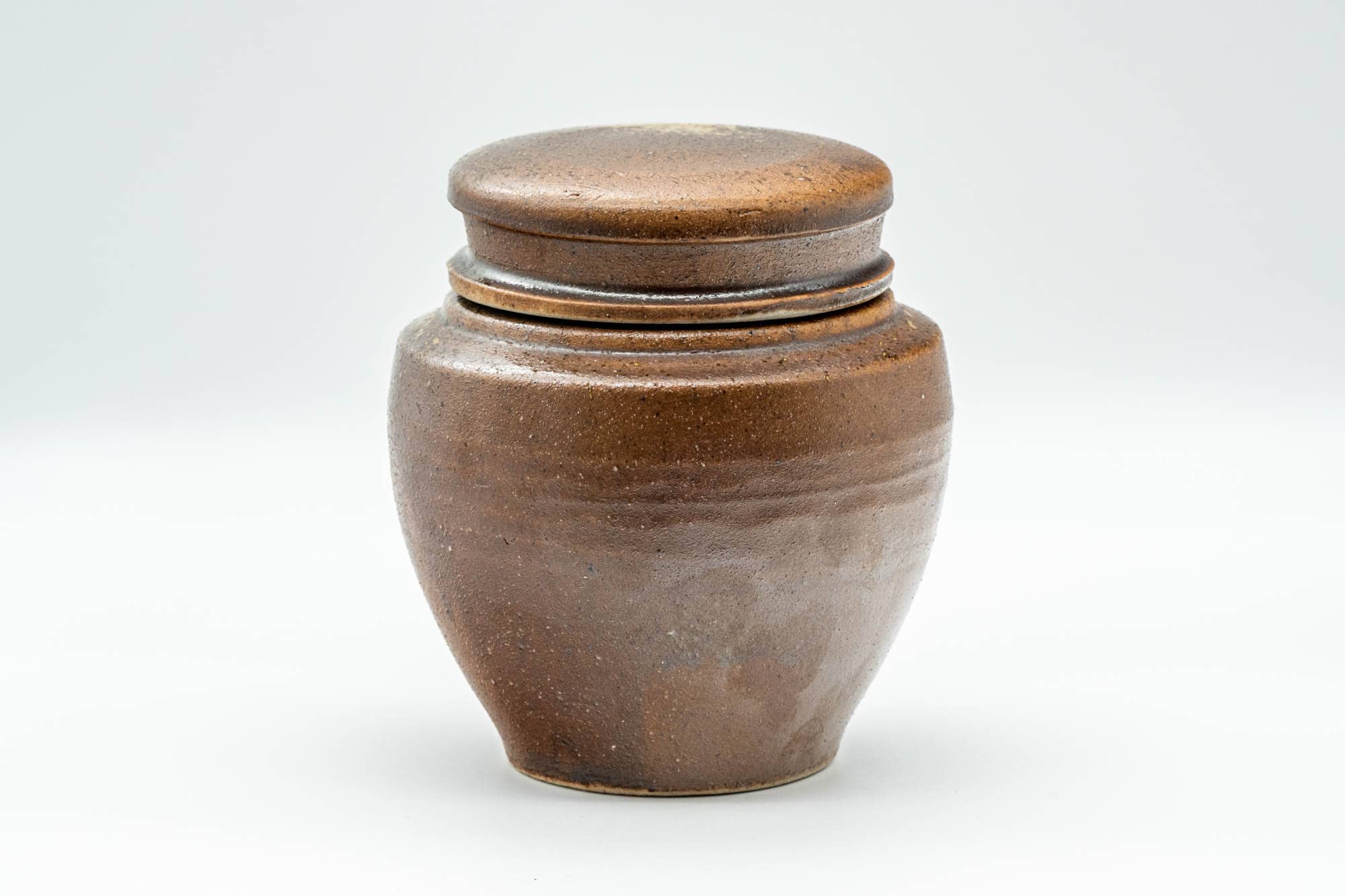 Japanese Canister - 茶壺 Brown Ash-Glazed Shigaraki-yaki Tea Canister - 400ml
