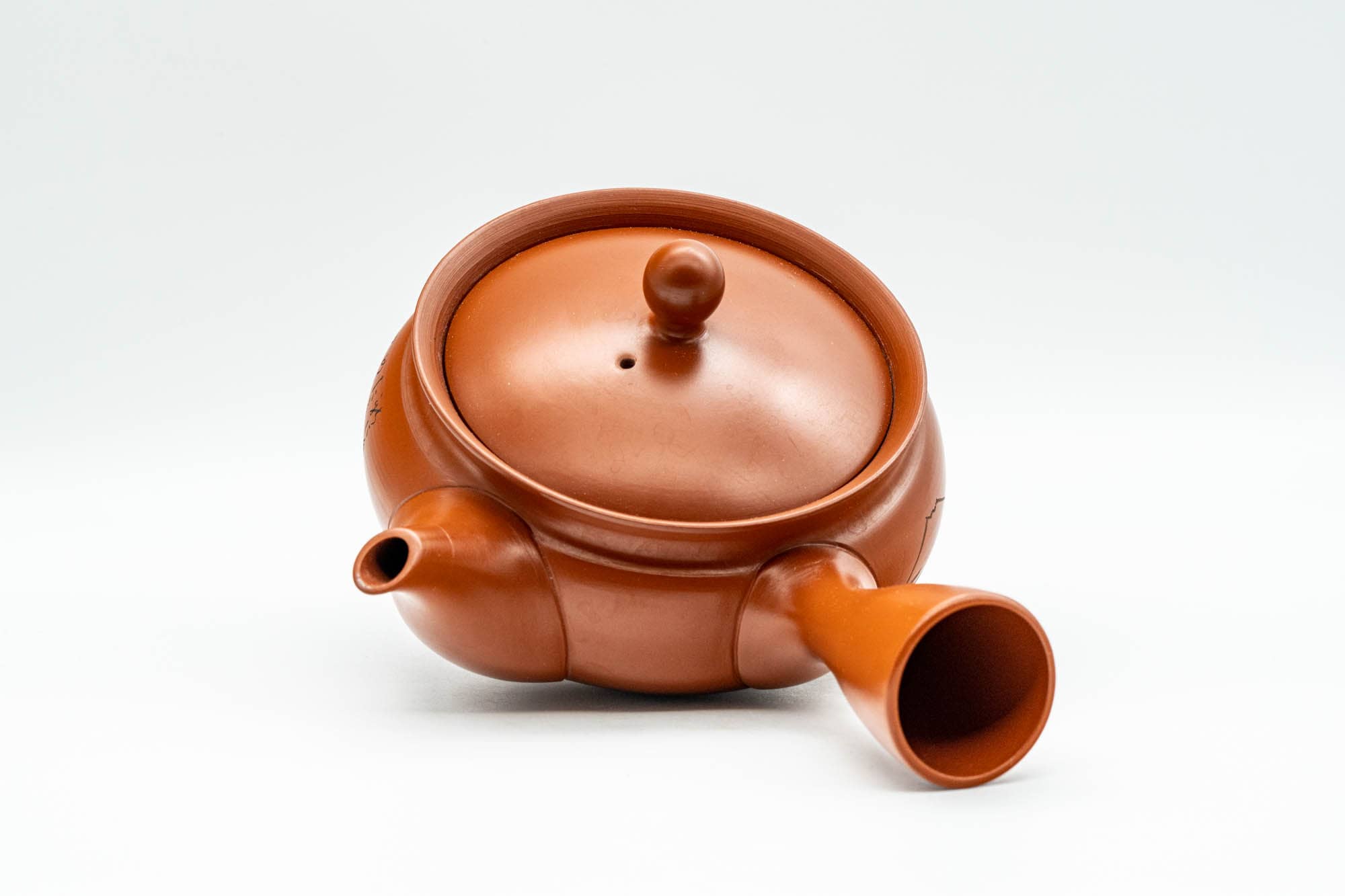 Japanese Kyusu - Collared Kanji Tokoname-yaki Debeso Teapot - 230ml