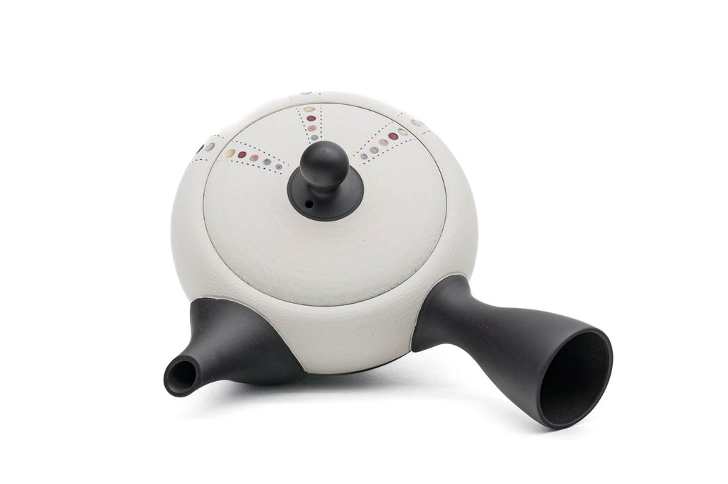 Pearlescent Dotted White Tokoname Teapot - 260ml