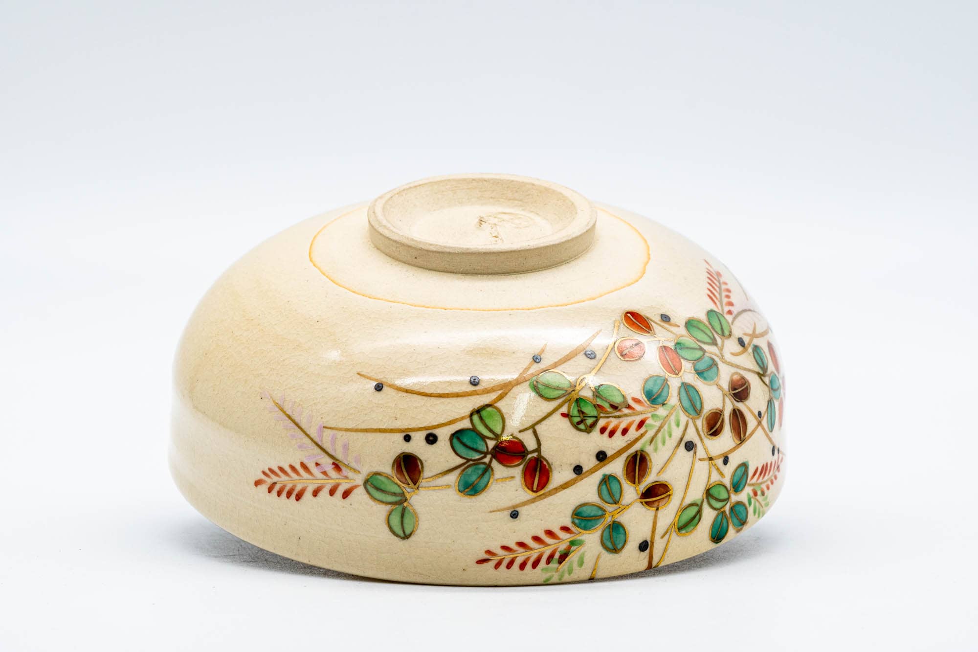 Japanese Matcha Bowl - Colourful Flowers Kyo-yaki Summer Chawan - 200ml