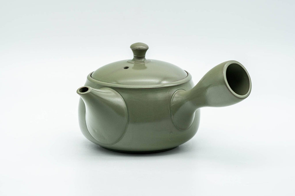 Japanese Kyusu - Plum Blossoms Green Ryokudei Tokoname-yaki Teapot - 250ml