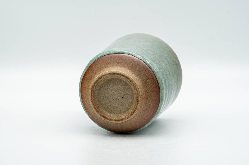 Japanese Teacup - Green Celadon Snowflake Glazed Yunomi - 180ml