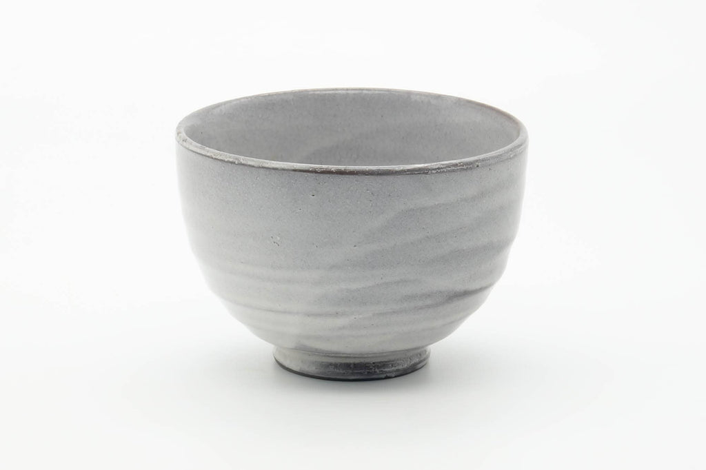 Japanese Matcha Bowl - Milky White Drip-Glazed Chawan - 450ml