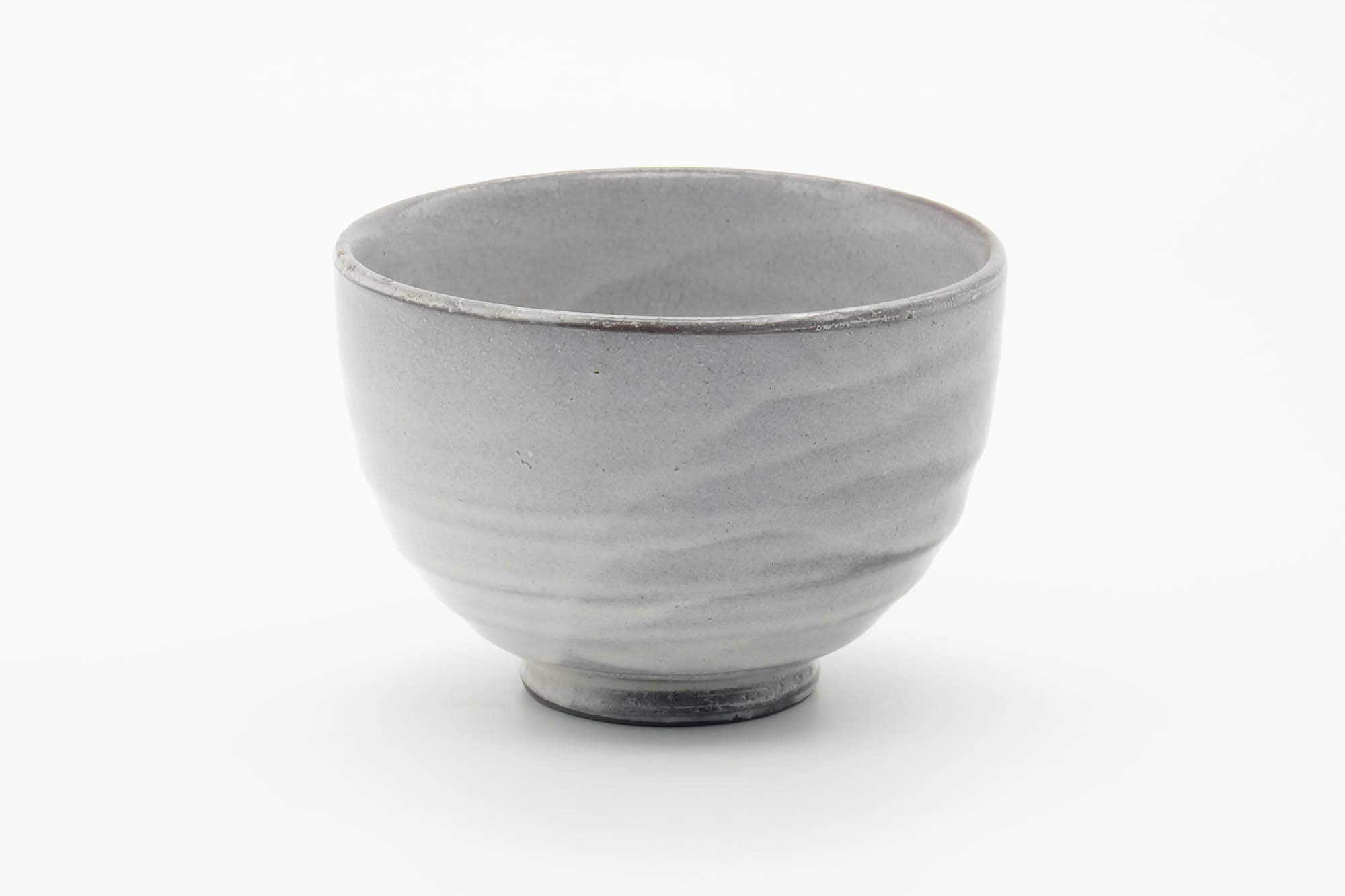 Japanese Matcha Bowl - Milky White Drip-Glazed Chawan - 450ml
