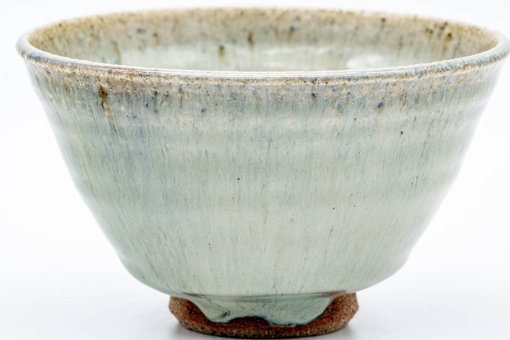 Japanese Matcha Bowl - Sage Hare's Fur Drip-Glazed Chawan - 450ml