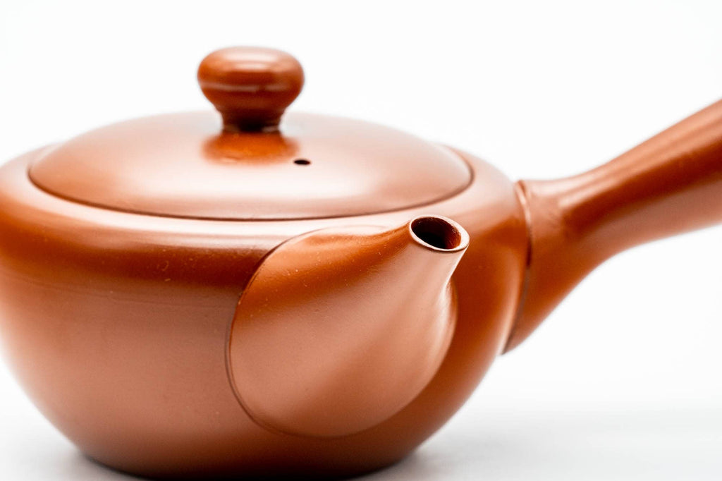 Japanese Kyusu - Smooth Red Shudei Tokoname-yaki Ceramic Teapot - 270ml