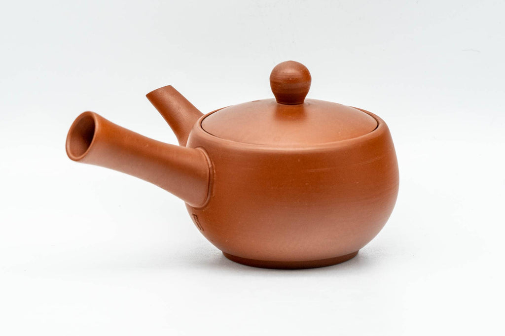 Japanese Kyusu - Tiny Red Shudei Tokoname-yaki Debeso Teapot - 75ml