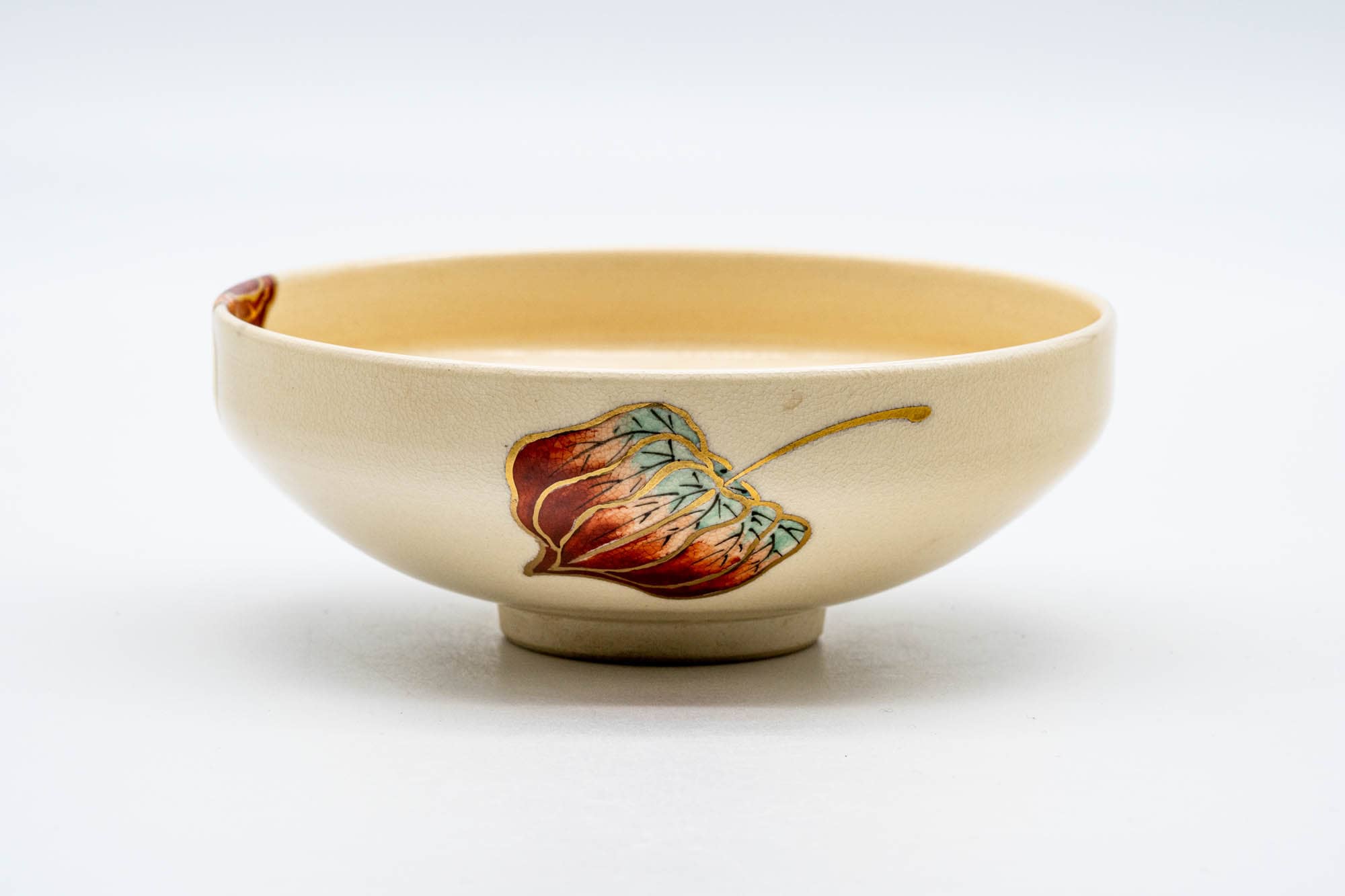 Japanese Matcha Bowl - Red Pepper Kyo-yaki Summer Chawan - 150ml